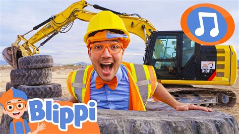 blippi mini vehicles excavator|blippi excavator songs.